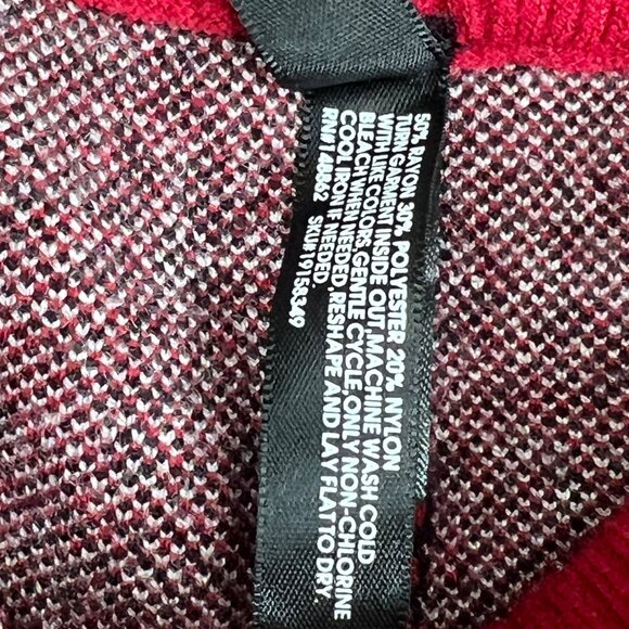 Torrid Red Holiday Reindeer Fair Isle Knit Leggings Polyester Blend Womens Sz 1 - Picture 5 of 6